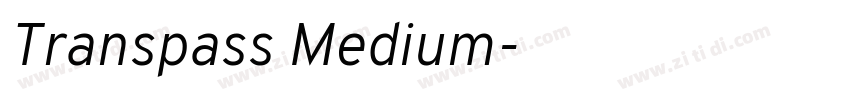 Transpass Medium字体转换